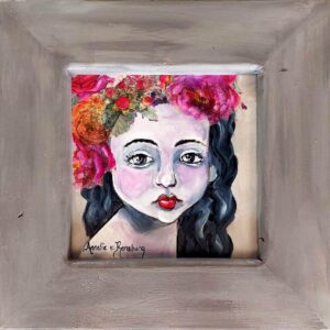That droopy eyes acrylic mix media painting