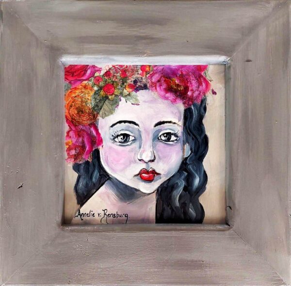 That droopy eyes acrylic mix media painting