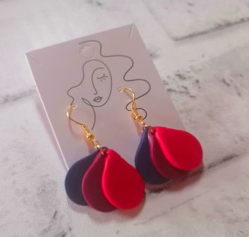 Colourful polymer clay earrings