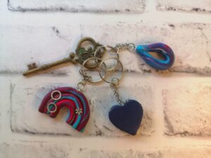 Polymer clay key chains