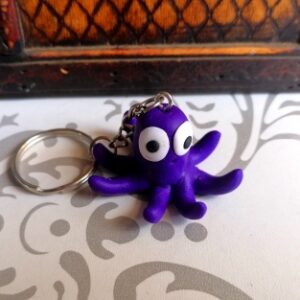 Octopus keychain Polymer clay
