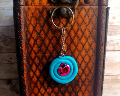 Blue keychain