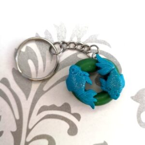 Polymer clay keychain